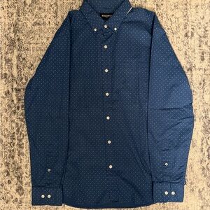 BONOBOS Tech Navy Button-Down with Dotted Deisgn